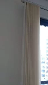 Cortinas verticales en Mendoza. Tela traslucida SLUB blanca